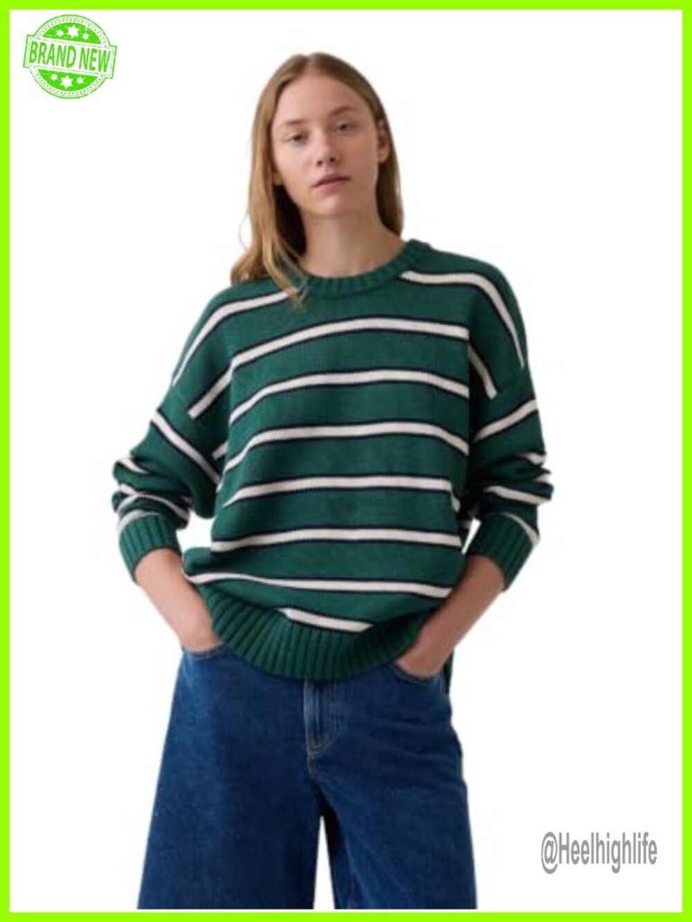 Oversized Boyfriend Crewneck Sweater Loose Fit Pullover